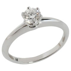 Tiffany & Co. Platinum .40 Carat Diamond Engagement Ring 4.5