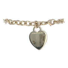 Tiffany & Co. Heart Tag Charm Bracelet 7 1/2" - Yellow Gold 18k Love