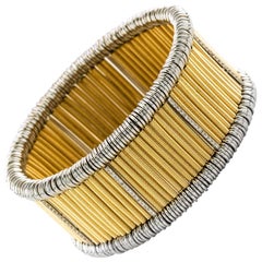 Diamond and Gold Flexible Bracelet