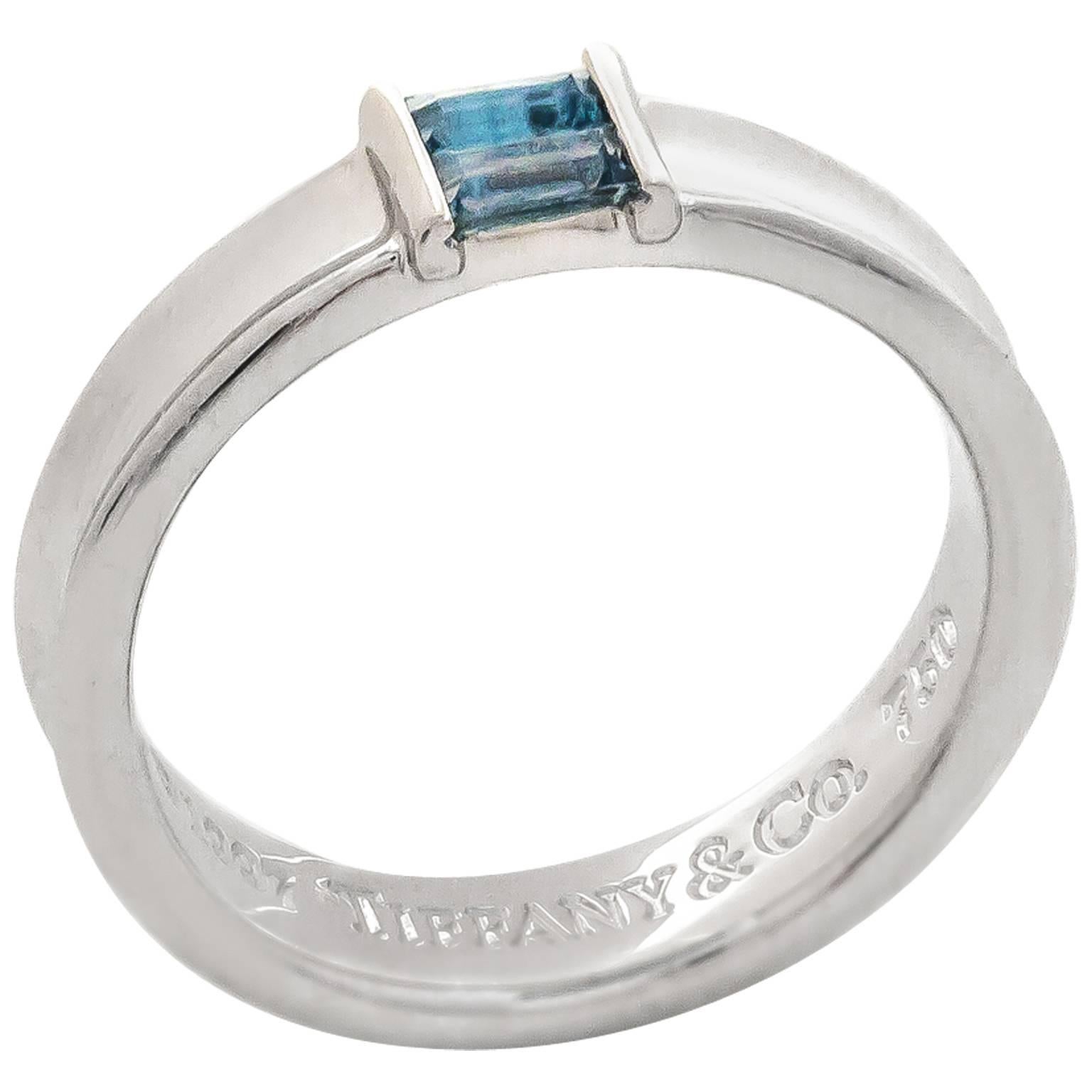 Tiffany & Co. Aquamarine Gold Ring
