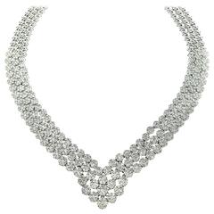 Cluster Diamond Collar Necklace 