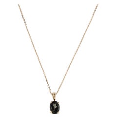 14K 1.27ctw Tourmaline Pendant Necklace - Exquisite Gemstone Statement Piece