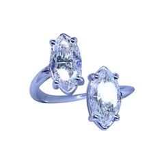 GIA Certified 2 Carat Diamonds  18k Gold Ring 