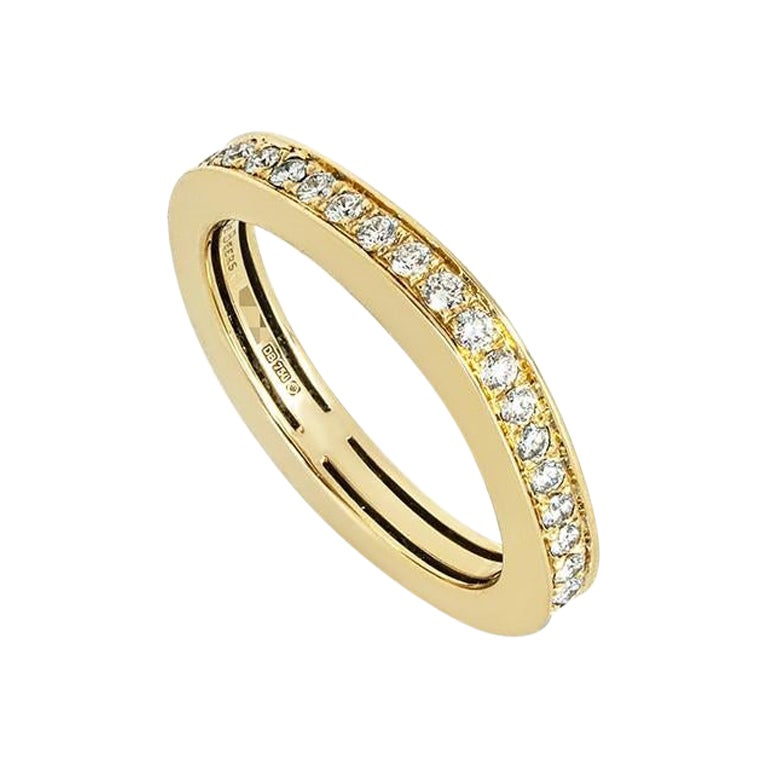 De Beers Yellow Gold Diamond Full Eternity Ring 0.78ct TDW For Sale