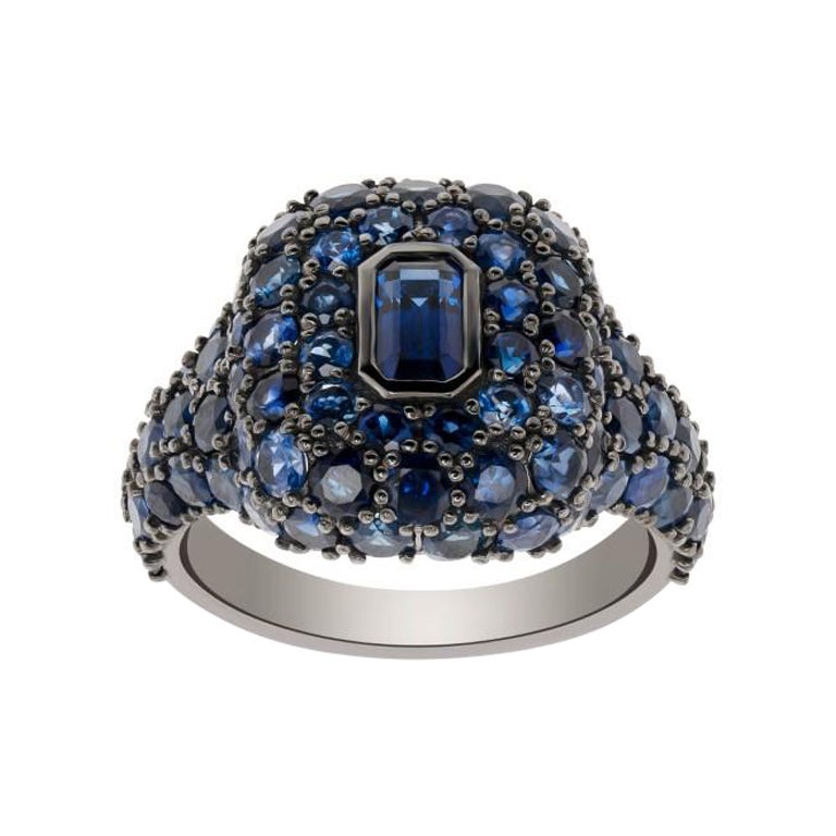 0.46 Oval Sapphire Ring For Sale