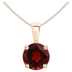 ANGARA Natural Classic Runde 1,50ct Granat Solitär Anhänger in 14K Rose Gold