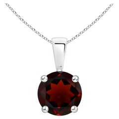 ANGARA Natural Classic Round 1.5ct Garnet Solitaire Pendant in Platinum