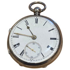 Used 925 Silver OpenFace 48mm Pocket Watch, signed R. Seale, Clonmel, c1882