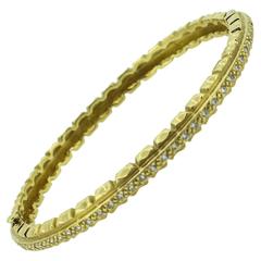 Doris Panos "Pegasus" 18Kt Yellow Gold and Diamond Bangle Bracelet