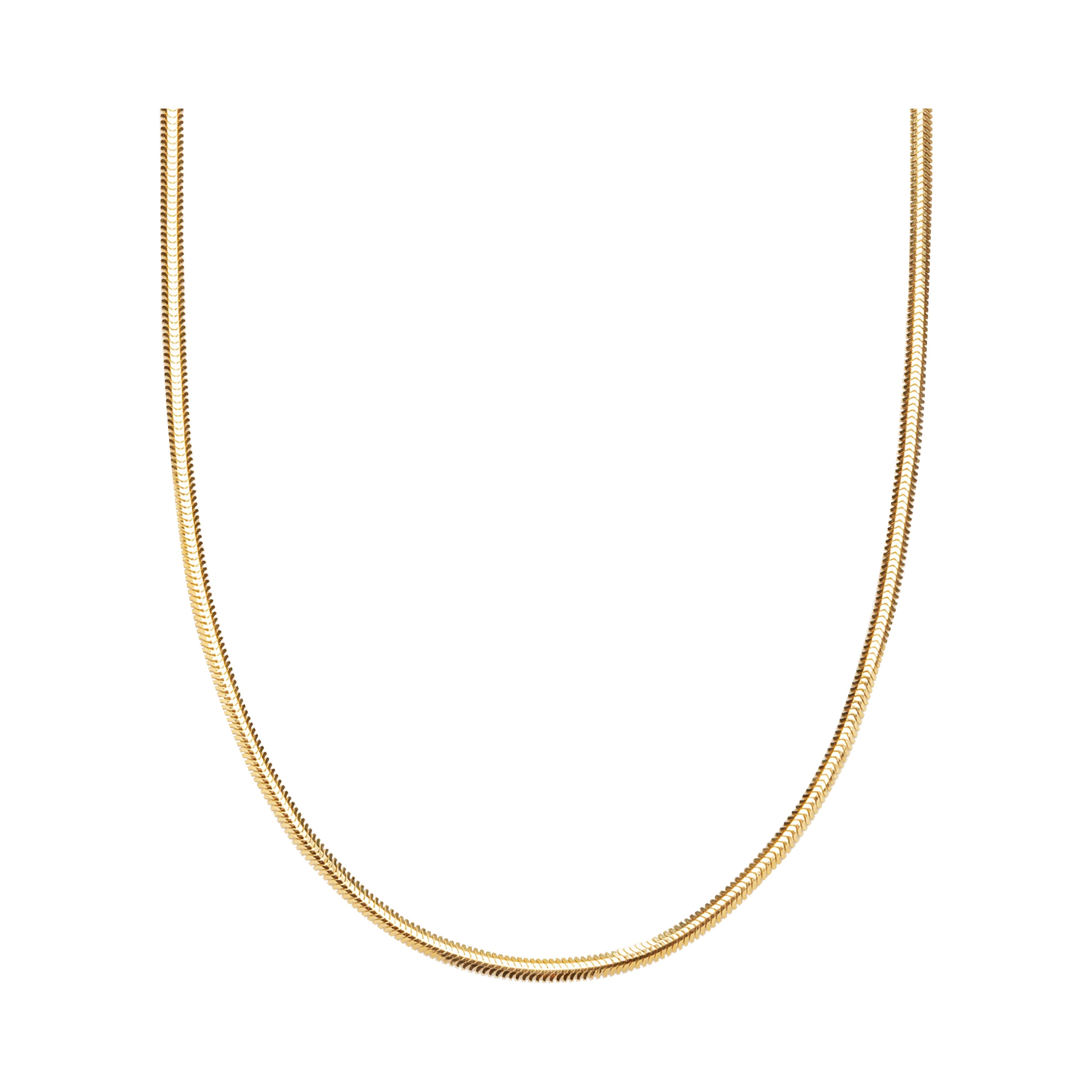 Thick Flat Chain Gold Necklace