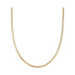 Thick Flat Chain Gold Necklace