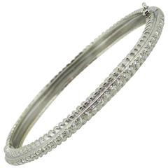 Doris Panos "Pegasus" 18Kt White Gold and Diamond Bangle Bracelet