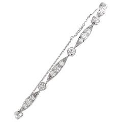 Tiffany & Co. Antique Diamond Platinum Bracelet 11