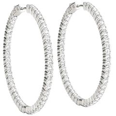 Inside out Diamond Gold Hoops