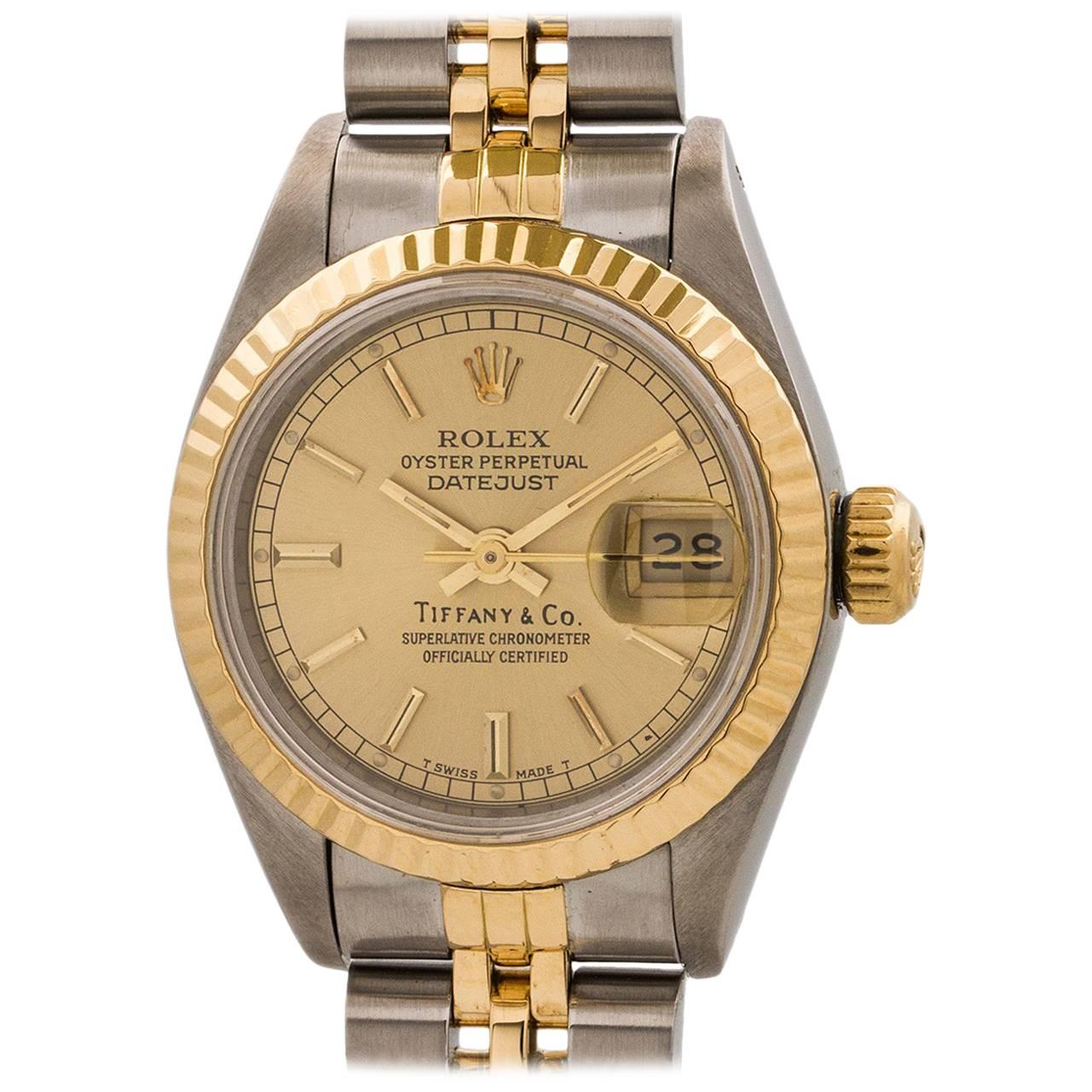 Lady Rolex Datejust Tiffany & Co ref 69173 circa 1990