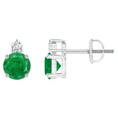 ANGARA Orecchini con smeraldo naturale da 0,90ct e diamante in platino
