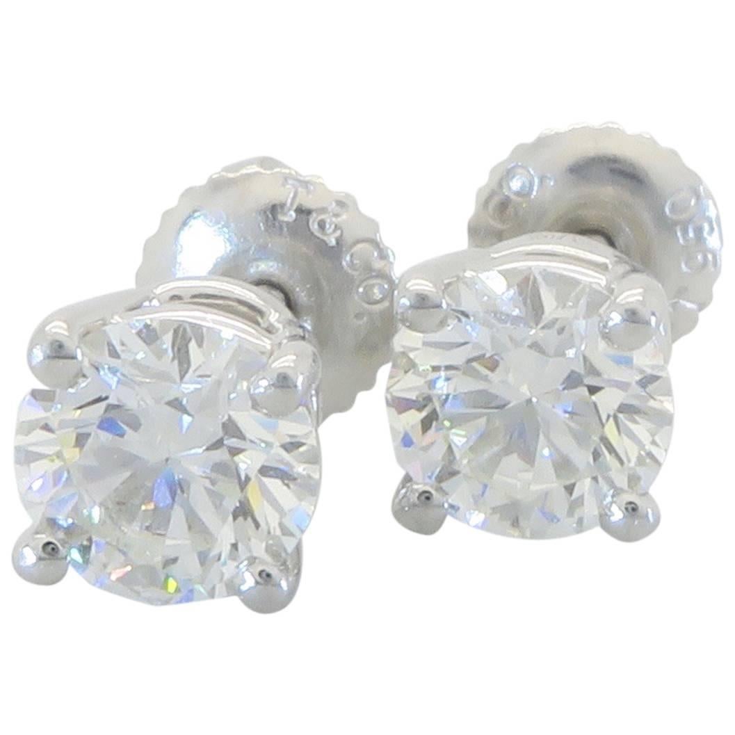 Platinum Tiffany & Co. Diamond Stud Earrings 
