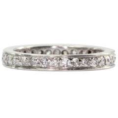 Art Deco Platinum Diamond Eternity Band 