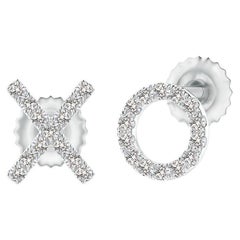Orecchini con diamanti naturali XO in platino (0,08cttw)  Colore I+I-J)