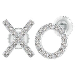 Orecchini con diamante naturale XO in platino (0,17cttw Color-I-J)