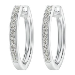 Boucles d'oreilles en platine (0,2 cttw Couleur-K Clarté-I3)