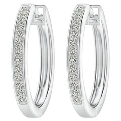 Boucles d'oreilles en platine (0,33 cttw Couleur-K Clarté-I3)