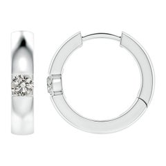 ANGARA, boucles d'oreilles en platine (couleur-K) avec diamants ronds naturels de 0,15 carat