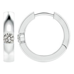 ANGARA, boucles d'oreilles en platine (couleur-K) avec diamants ronds naturels de 0,23 carat