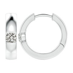 ANGARA, boucles d'oreilles en platine (couleur-K) avec diamants ronds naturels de 0,35 carat