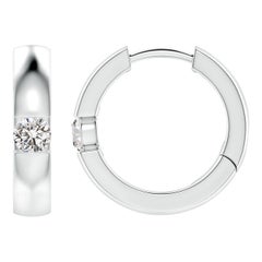 BOUCLES D'OREILLES EN DIAMANT NATUREL ROND 0.15ct en Platine (Couleur-I-J)