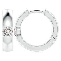 BOUCLES D'OREILLES EN DIAMANT NATUREL ROND 0.35ct en Platine (Couleur-I-J)