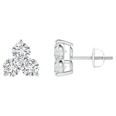 Orecchini con diamanti naturali in platino (0.75cttw)  H. H.  Chiarezza-SI2)