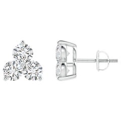 Orecchini con diamanti naturali in platino (misura 3,6 mm)  H. H.  Chiarezza-SI2)