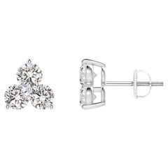 Orecchini con diamanti naturali in platino (0.5cttw)  Colore I+I-J  Chiarezza-I1-I2)