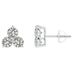 Orecchini con diamanti naturali in platino (0.5cttw)  K.K.  Chiarezza-I3)
