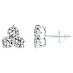 Orecchini con diamanti naturali in platino (0.75cttw)  K.K.  Chiarezza-I3)