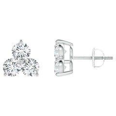 Orecchini con diamanti naturali in platino (0.75cttw)  Colore-G  Chiarezza-VS2)