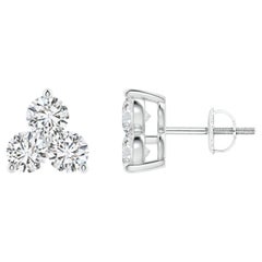 Orecchini con diamanti naturali in oro bianco 14K (0,75cttw)  H. H.  Chiarezza-SI2)