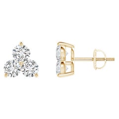 Natürliche Diamant-Ohrstecker aus 14K Gelbgold (0,5cttw Farbe-H  Klarheit-SI2)
