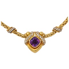 Boivin Gold Amethyst and Diamond necklace