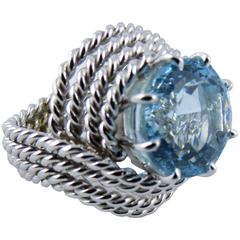 Jona Aquamarine Gold Nounou Ring 4