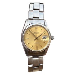 Retro Rolex Oysterdate Precision 6694 Champagne Dial Stainless Steel Watch