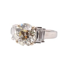 Retro 3, 25cts L / SI1 Cushion cut diamond solitaire 