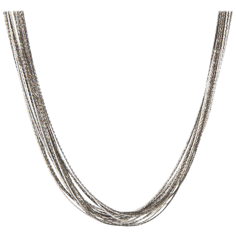 Sylva & Cie White Gold Chain Necklace For Sale