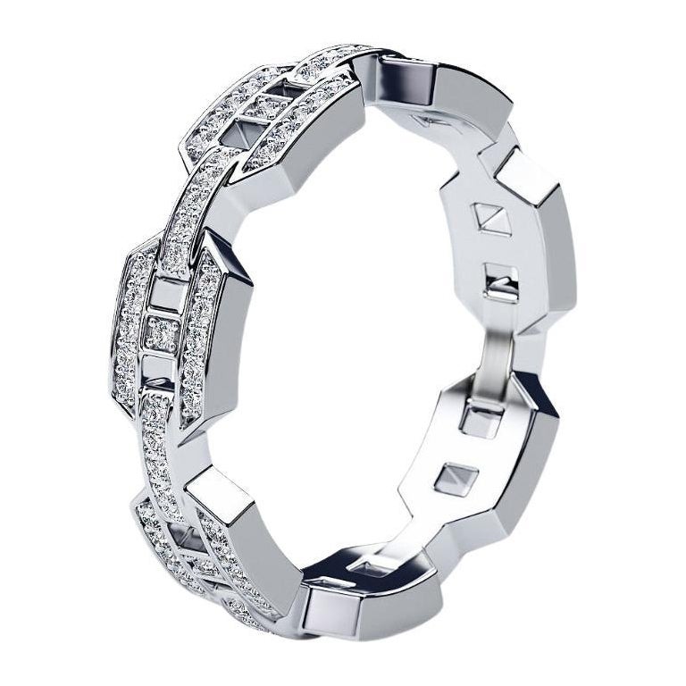 BRIGGS 14k White Gold Ring with 0.24ct Diamonds For Sale