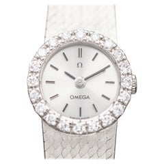 Omega Cocktail - Retro White Gold & Diamond Manual Wind Ladies' Watch