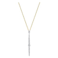 Mindi Mond, collier pendentif avec barre marquise en diamants