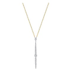 Mindi Mond Diamond Marquise Bar Pendant Necklace