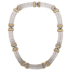 Tiffany & Co. 925 silver and 18kt. yellow gold ladies' Atlas Collar necklace