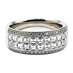 Simon G. 18k Square Cut Wide Diamond Band Ring